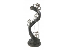 Electroplated Resin Sculpture Bike Rider Spiral