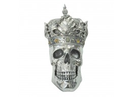 Electroplated Queen Skull With Crown 36cm