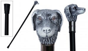 Blue Dog Head Swagger Cane / Walking Stick