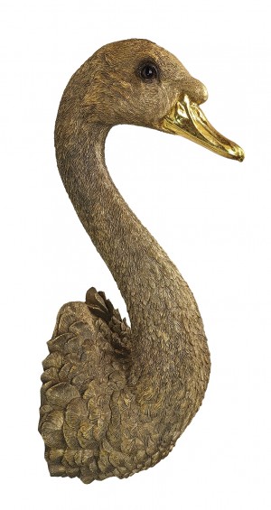 Gold Swan Head Wall Art 57.5cm