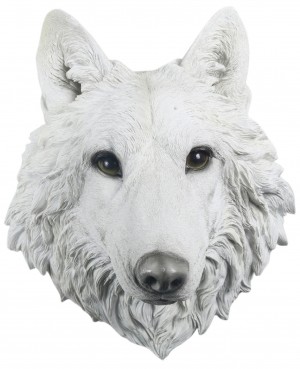 White Wolf Head Wall Art 46.5cm