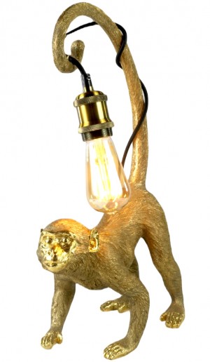 Gold Monkey Table Lamp + Free Bulb 49.5cm