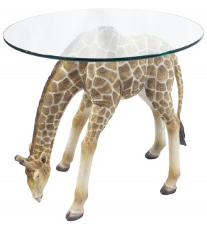 Giraffe Glass Top Table - 54.5cm