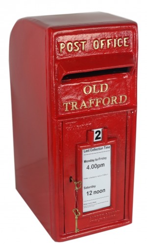 Old Trafford Post Box Red (With Bracket) 60cm