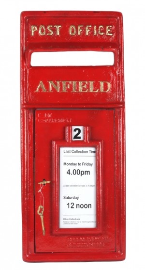 Anfield Post Box Red (FRONT ONLY) - Wall Mount 58cm