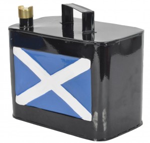 St Andrews Cross Scotland Flag Small Black Oil Can 26cm