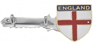 England Key Holders Aluminium With 2 Hooks 30cm