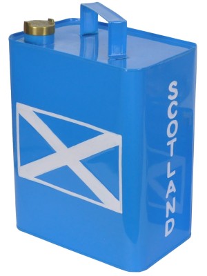 Scottish Flag - Scotland on Side Oil Can 33cm 
