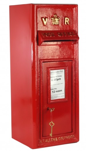 Royal Mail VR Post Box Red 67cm