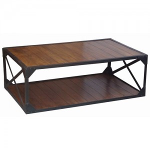 Acacia Lisbon Iron Frame Coffee Table