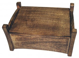 Mango Wood Plain Top Jewellery Trinket Box