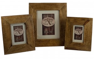 Mango Wood Photo Frames - Set/3
