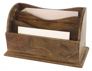 Mango Wood Large Plain Letter Rack