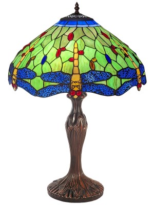 Dragonfly Tiffany Table Lamp 59cm (Large) + Free Bulb