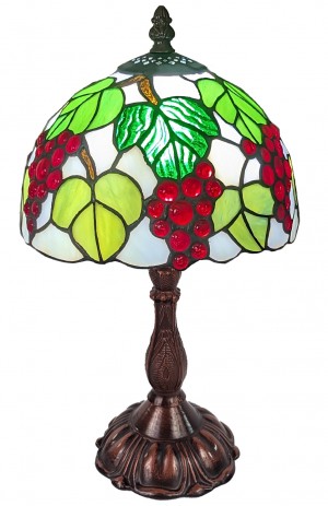 Grape Tiffany Table Lamp 34cm (Small) + Free Incandescent Bulb