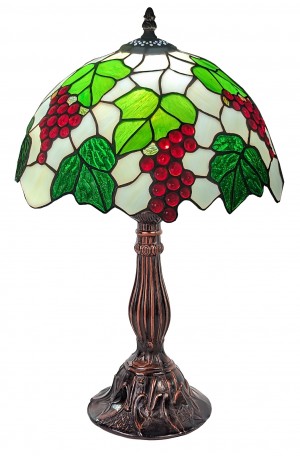 Grape Tiffany Table Lamp (Medium) 46cm + Free Bulb