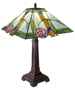 Mackintosh Tiffany Style Table Lamp 55cm (Large) + Free Incandescent Bulb