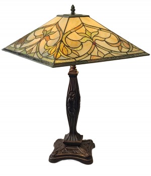 Nouveau Design Tiffany Style Table Lamp 56cm + Free Bulb