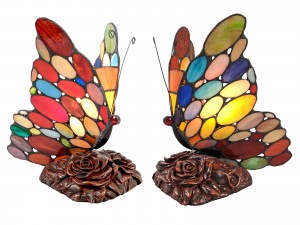 Butterfly Spot Two Tone Lamp 22.5cm + Free Bulb