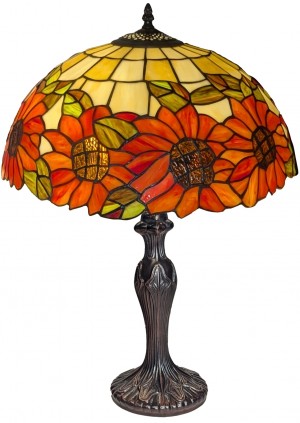 Large Sunflower Tiffany Table Lamp 59cm + Free Bulb