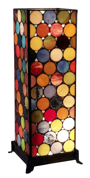 Spot Design Square Tiffany Lamp Free Bulb 46.5cm