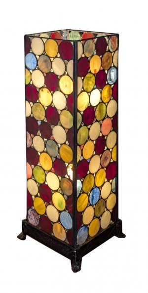 Spot Design Square Tiffany Lamp Free Bulb 46.5cm