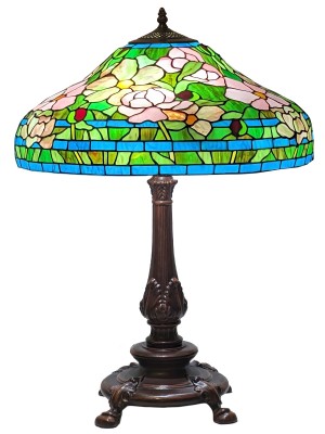 65cm Flowers Tiffany Table Lamp + Free Incandescent Bulb