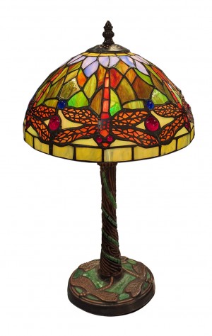 Dragonfly On Mozaic Base 39.5cm With 25.5 Dia + Free Bulb