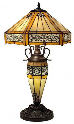 Double Lamp With Resin Base 56cm Medium - Art Deco Design + Free Bulbs
