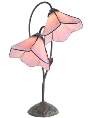 Double Pink Petal Flower Lamp - 59cm + Free Bulbs