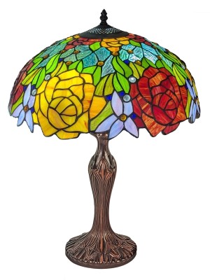 Rose Snowdrop Tiffany Lamp 59cm (Large) + Free Bulb