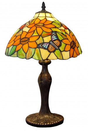 Sunflower/Butterfly Design (Medium) 45cm With 30cm Shade Dia. + Free Bulb
