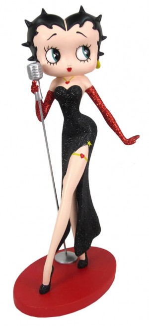 Betty Boop Classic Singer (Black Glitter Dress / Red Glitter Gloves) 30.5cm