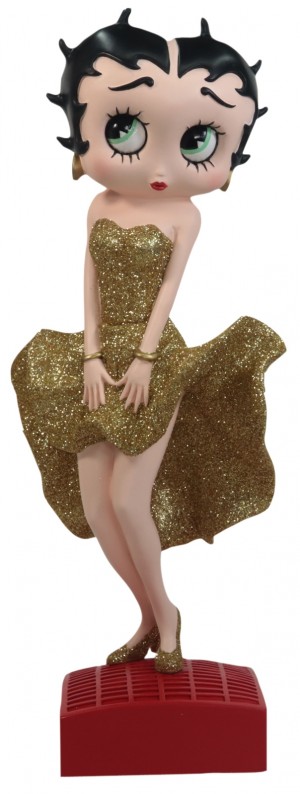 Betty Boop Posing Gold Glitter Dress 29.5cm