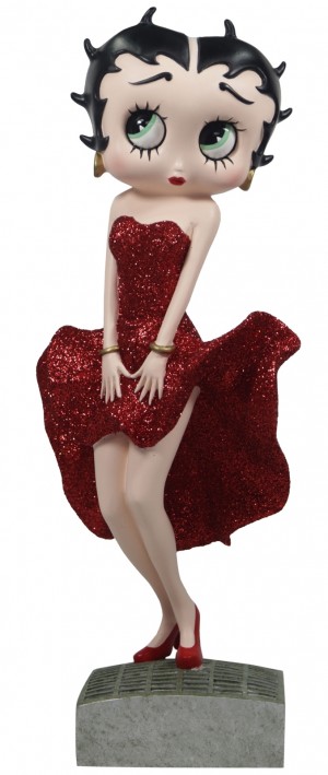 Betty Boop Posing Red Glitter Dress 29.5cm