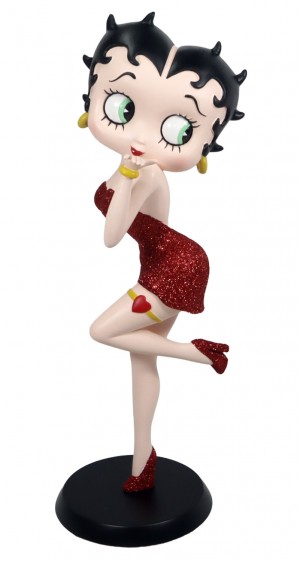 Betty Boop Blowing Kiss (Red Glitter Dress) 32cm
