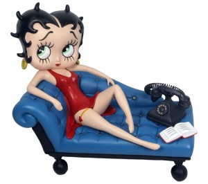 Betty Boop On Blue Chaise Lounge 19cm