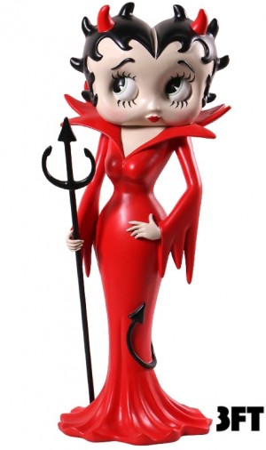 Large Betty Boop Devil Red Dress - 3ft