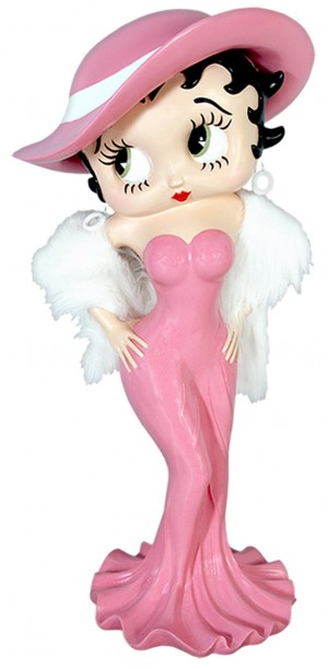 Large Betty Boop Madam Pink Glitter Dress - 3ft