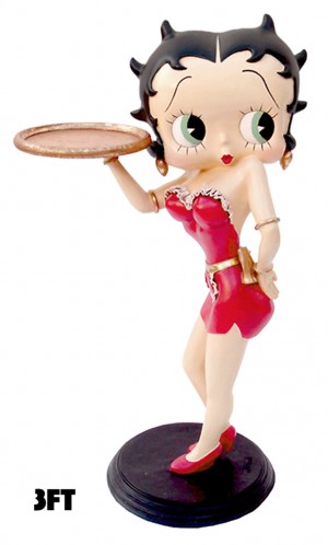 Large Betty Boop Waitress with Tray Red Dress - 3ft
