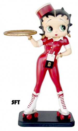 Large Betty Boop Roller skate Waitress With Tray - 5ft
