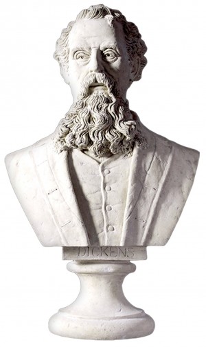 Charles Dickens Bust - Roman Stone Finish - Ex Display