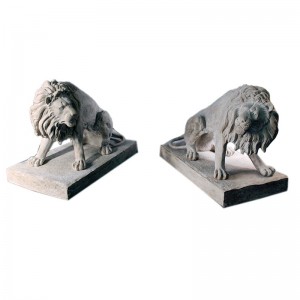 Big Lions - Set of 2 - Roman Stone Finish -132cm