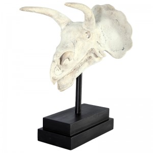 Triceratops Skull on Base - 59cm - Roman Stone Finish