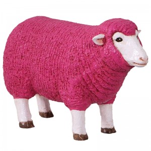 Merino Ewe Head Up - Small - 54cm  Pink Finish 