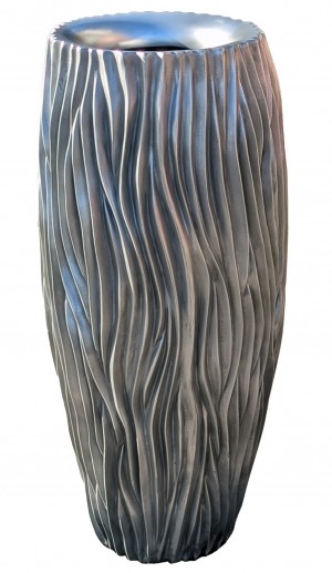 Alon Vase - 100cm - Polished Aluminium Finish