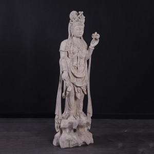 Standing Kuan Yin Roman Stone Finish - 138cm