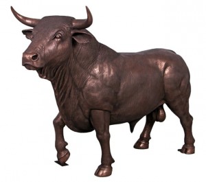 Life Size Spanish Fighting Bull - Bronze Finish - 220cm