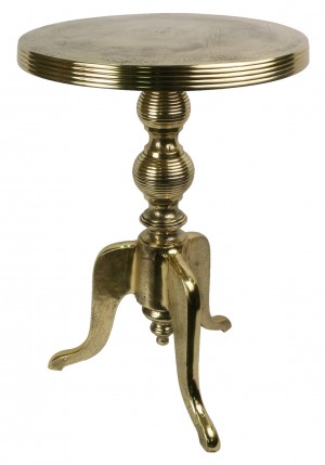 Aluminium Round Side Table Brass Industrial Finish 45cm