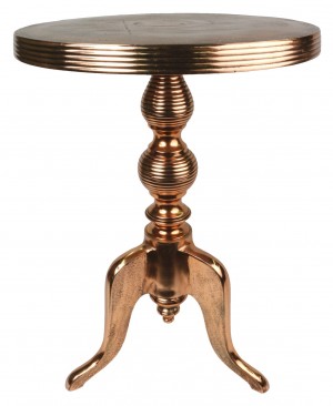 Aluminium Round Side Table Copper Industrial Finish 45cm